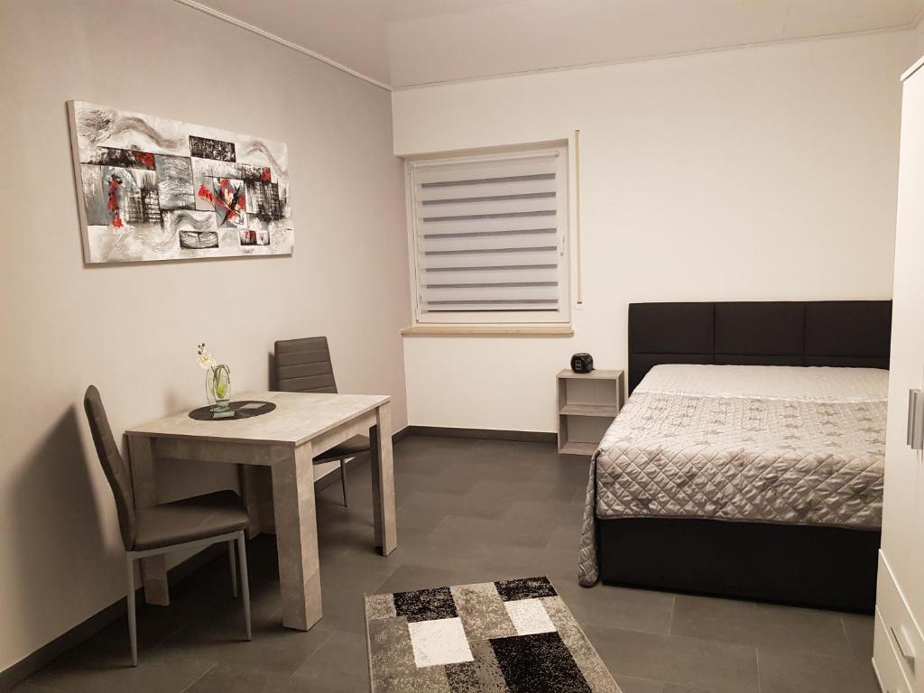 מיטה או מיטות בחדר ב-Feriendomizil Bauer