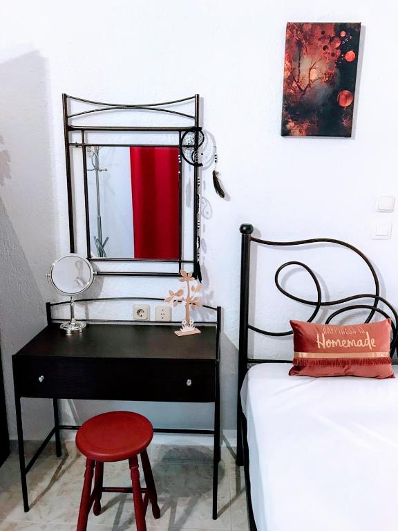 Postel nebo postele na pokoji v ubytování Ιno Skiathos