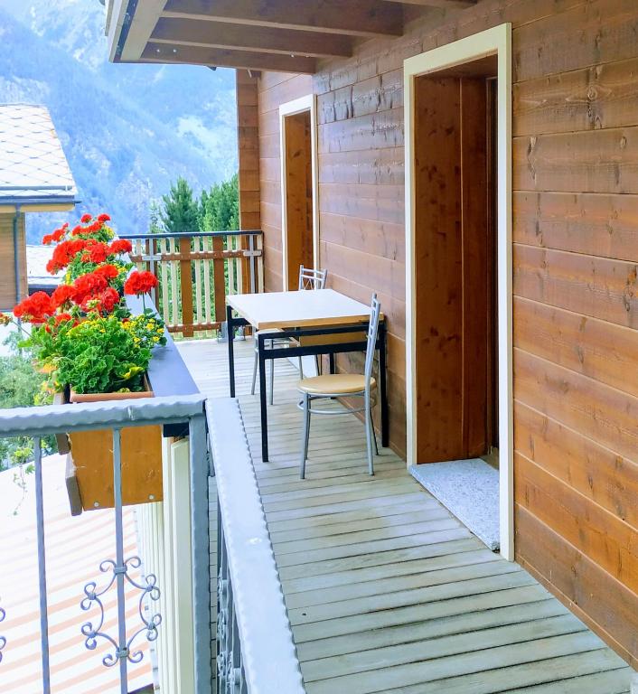 Balkón nebo terasa v ubytování Chalet Adler