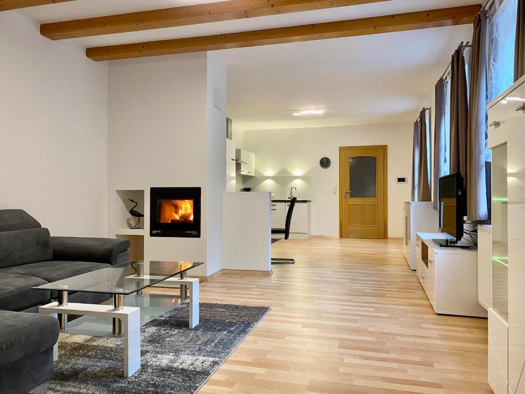 TV a/nebo společenská místnost v ubytování Apartment Claudia