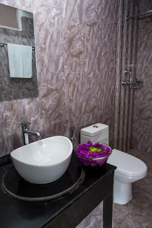 Koupelna v ubytování Hotel Crown Plaza