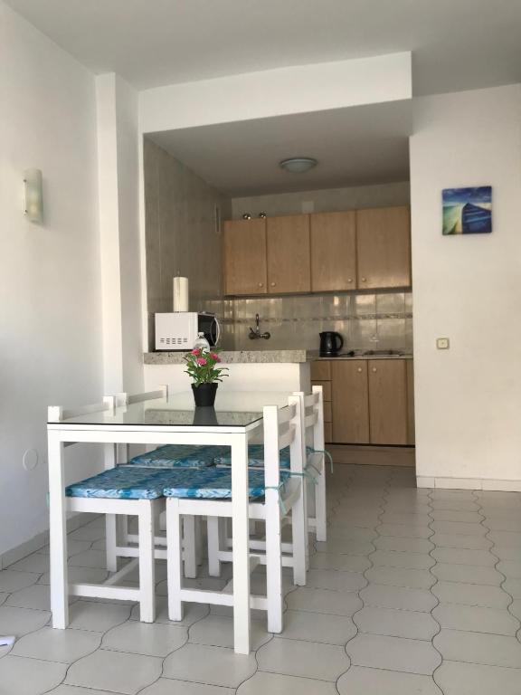 Kuchyň nebo kuchyňský kout v ubytování Estudios y Apartamentos Benal Beach