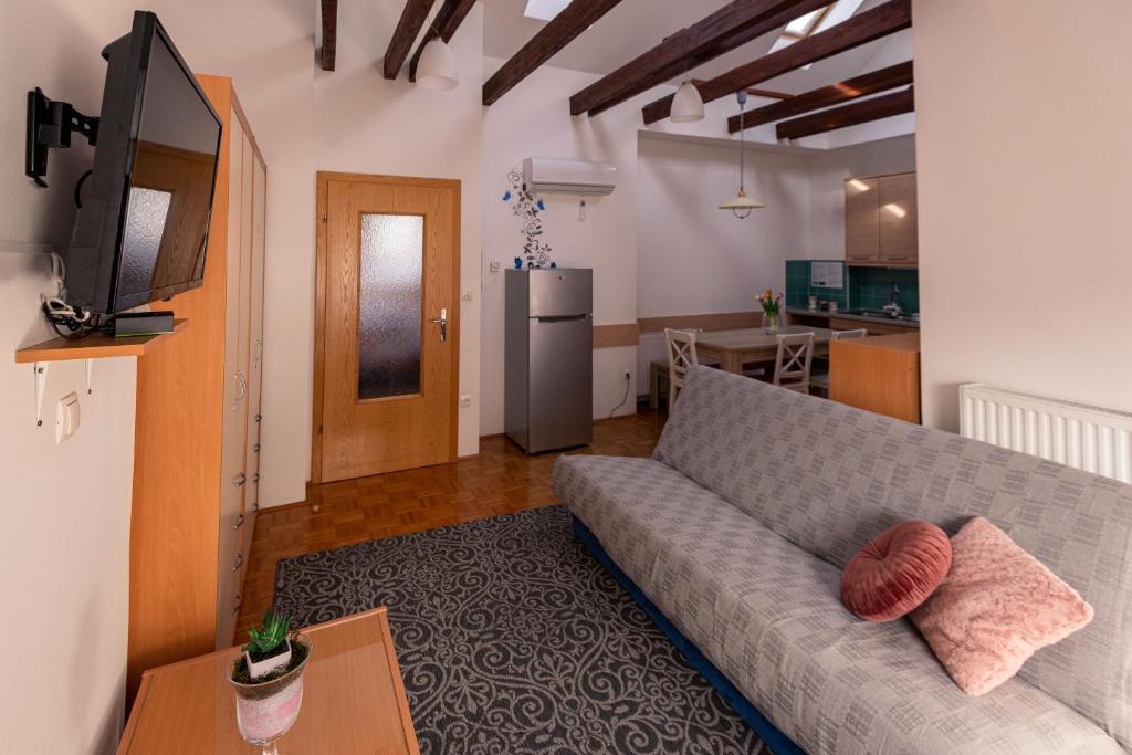 Kuchyň nebo kuchyňský kout v ubytování Apartment Stella