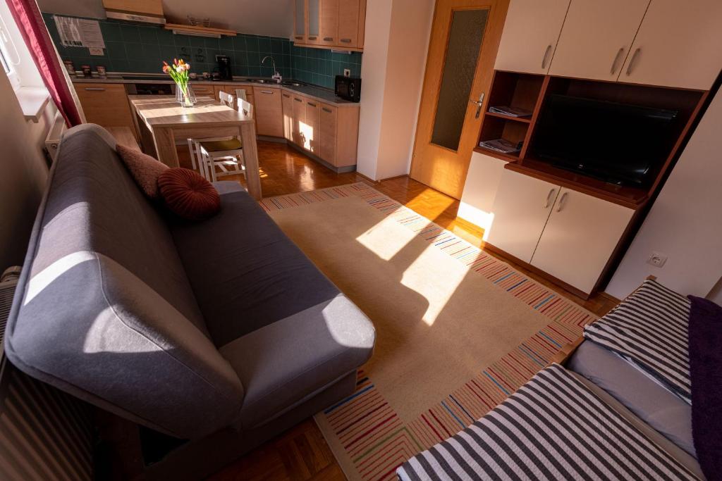 Kuchyň nebo kuchyňský kout v ubytování Apartment Stella