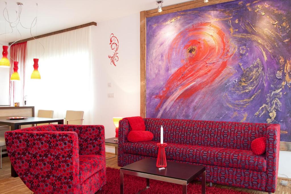 Posezení v ubytování Deluxe Apartment Sonnleitner - ADULTS ONLY