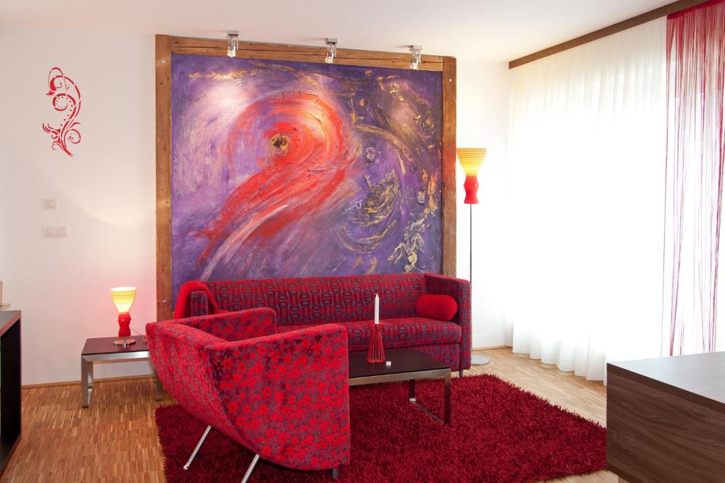 Posezení v ubytování Deluxe Apartment Sonnleitner - ADULTS ONLY