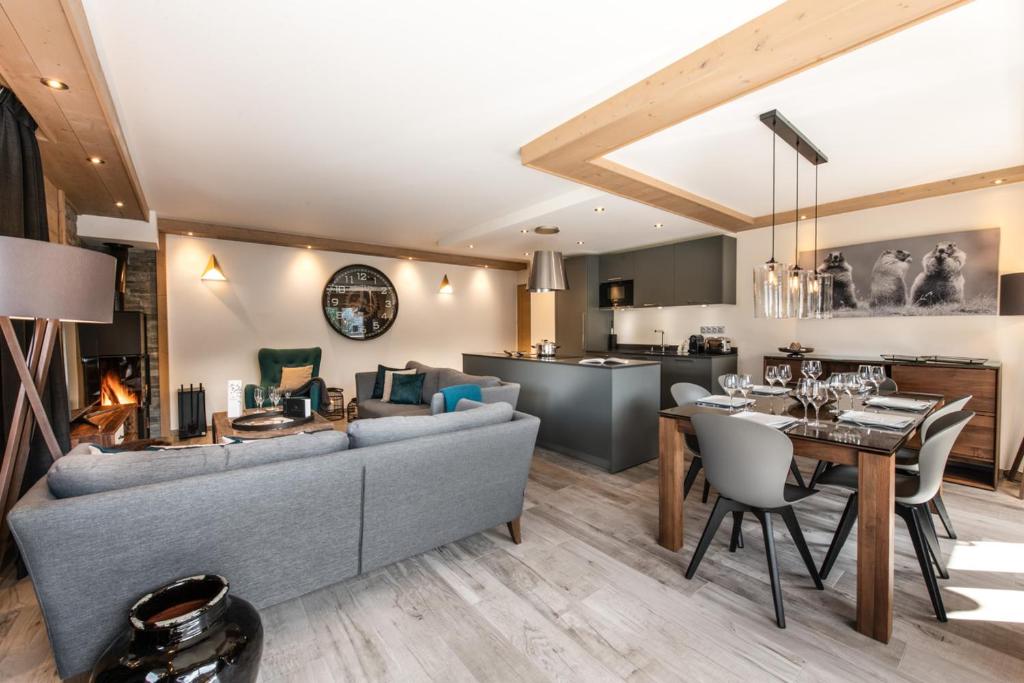 Posezení v ubytování Mammoth Lodge by Alpine Resorts