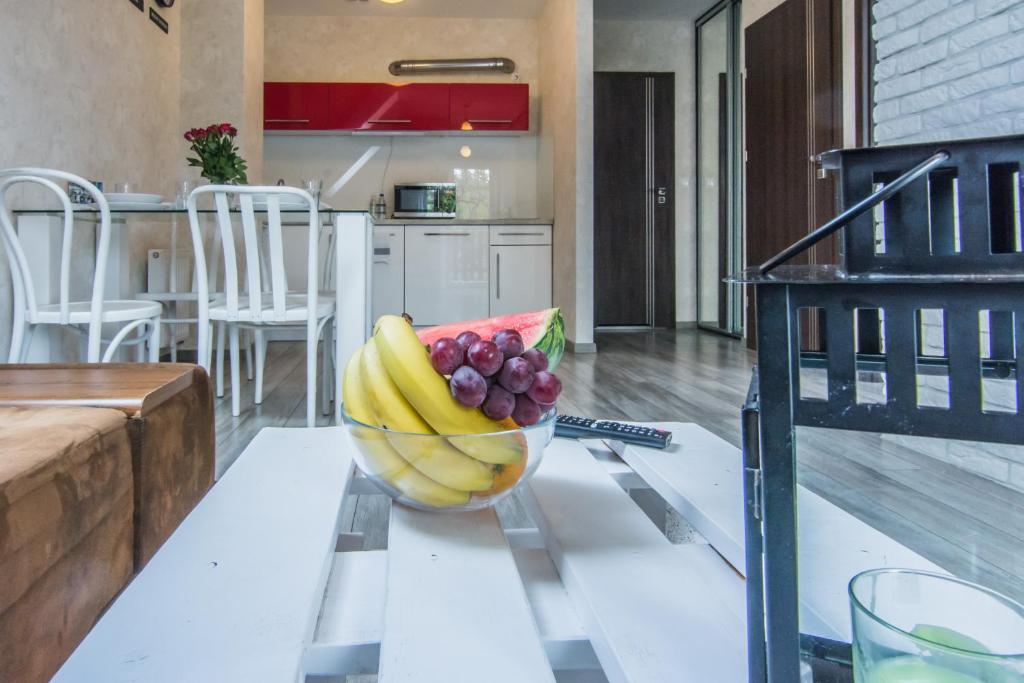 Kuchyňa alebo kuchynka v ubytovaní Apartamenty hoteLOVE z sauną