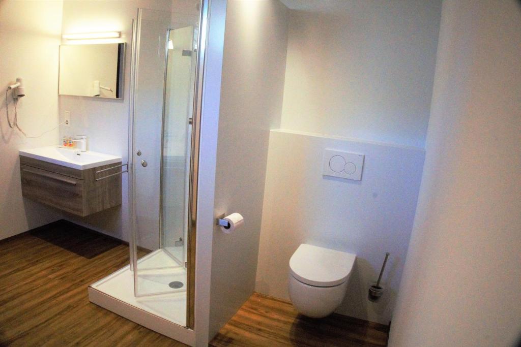 Koupelna v ubytování Hotel Wahlmüller