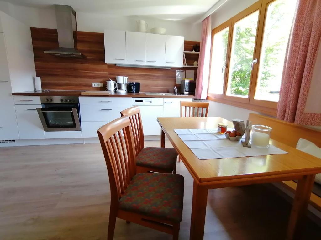 Kuchyň nebo kuchyňský kout v ubytování Ferienhaus Troy