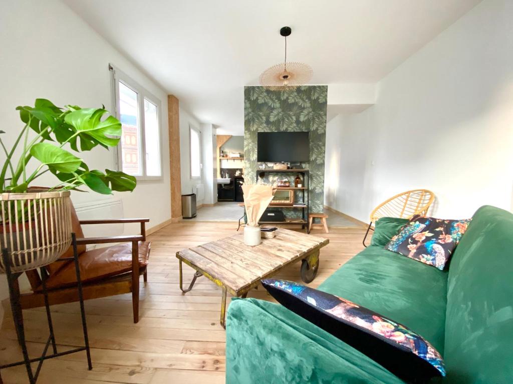 Χώρος καθιστικού στο Appartement de Paul & Marion
