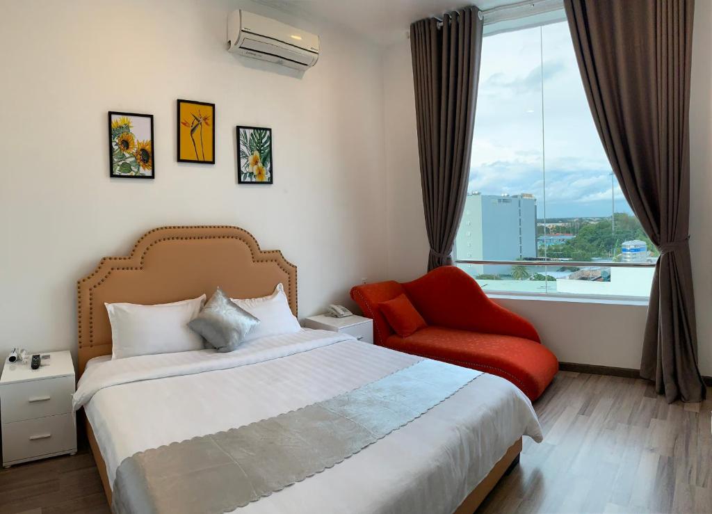 Ένα δωμάτιο στο Linh Phuong 5 Hotel
