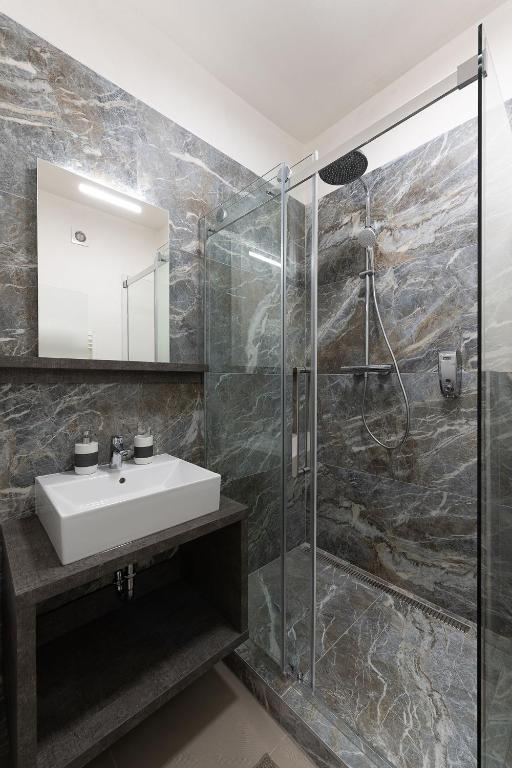 Koupelna v ubytování Apartsee Wellness Plzeň