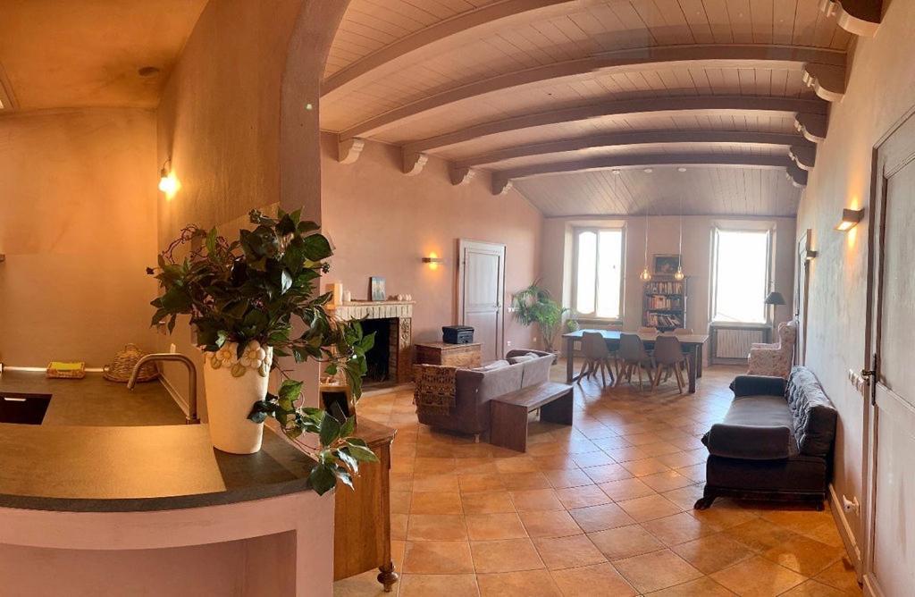 a large living room with a couch and a table at Apartments by La Zuppa Inglese in Assisi