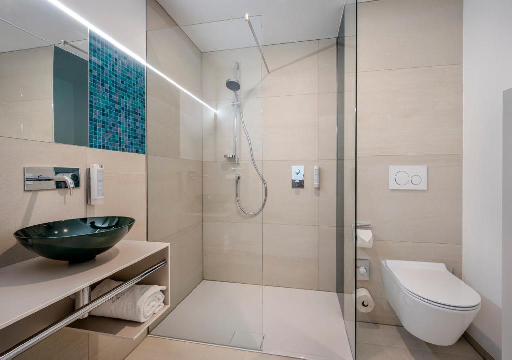 Koupelna v ubytování Boutique Hotel Hauser