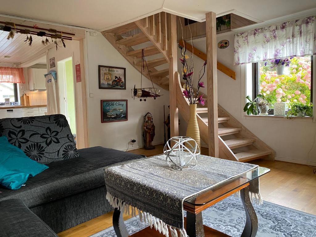 Posezení v ubytování AirbnbEkåsberg