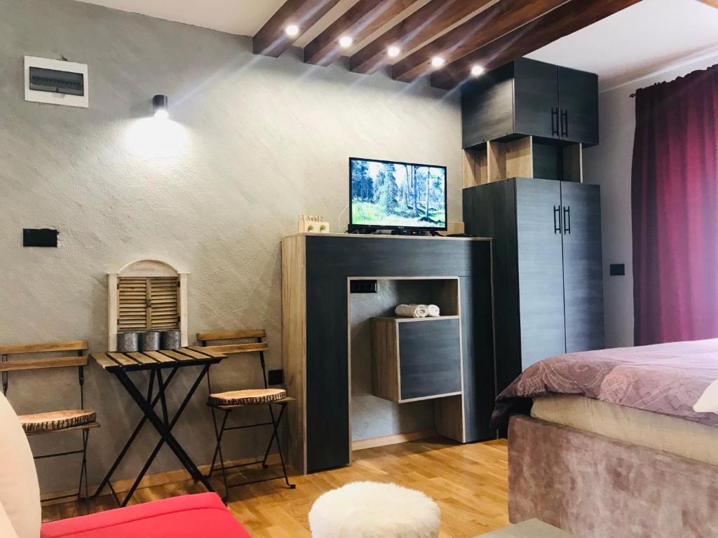 TV a/nebo společenská místnost v ubytování Vila Montenegrina