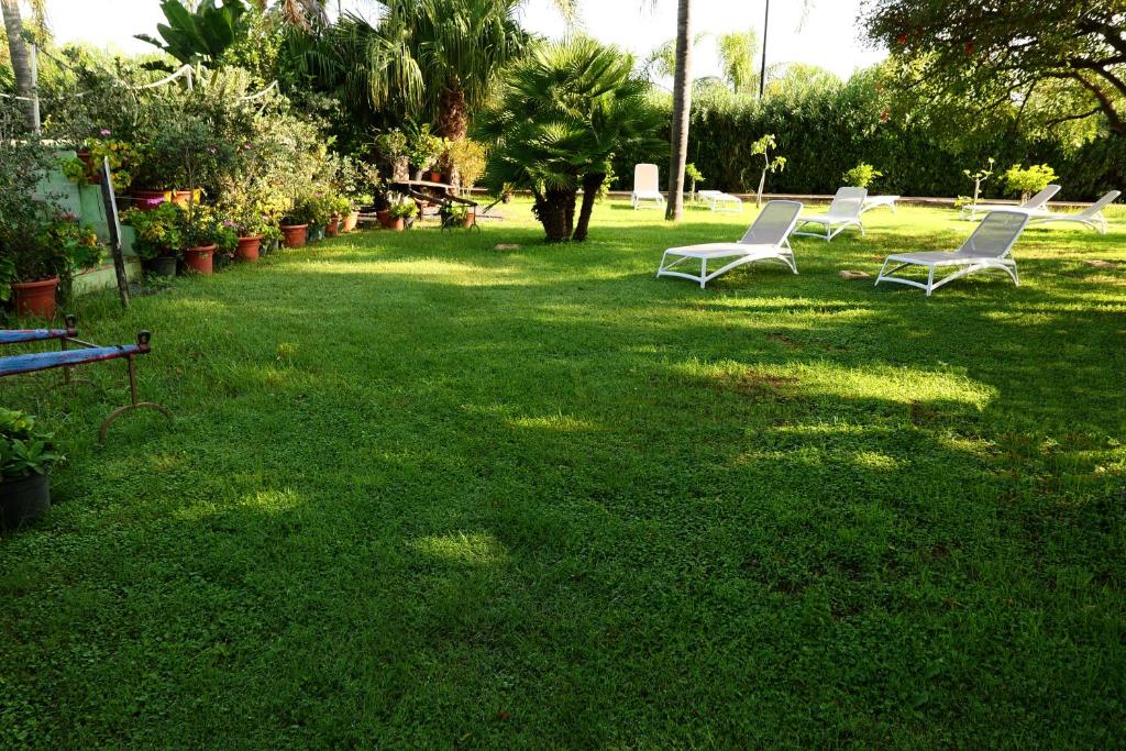 A garden outside Agriturismo Papyrus
