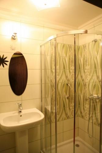 Kúpeľňa v ubytovaní Hotel Złoty Młyn Majków