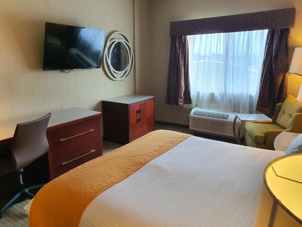 Postel nebo postele na pokoji v ubytování Hotel San Francisco Leon