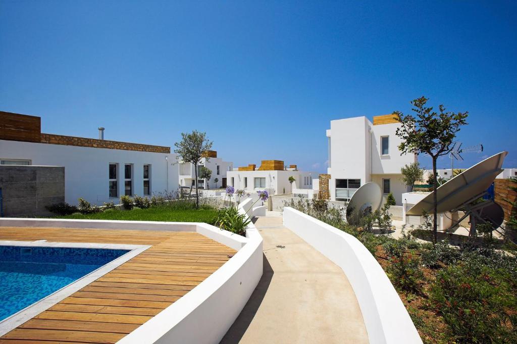 Luxury Cyprus Villa Indigo Villa Private Pool Sea View 1 BDR Paphos 내부 또는 인근 수영장
