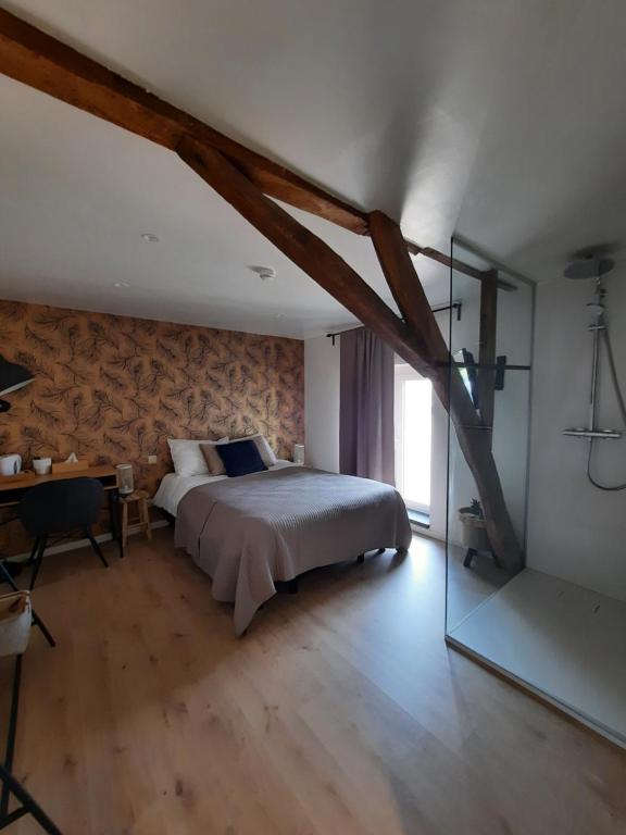 Postel nebo postele na pokoji v ubytování De Blauwe Hoeve