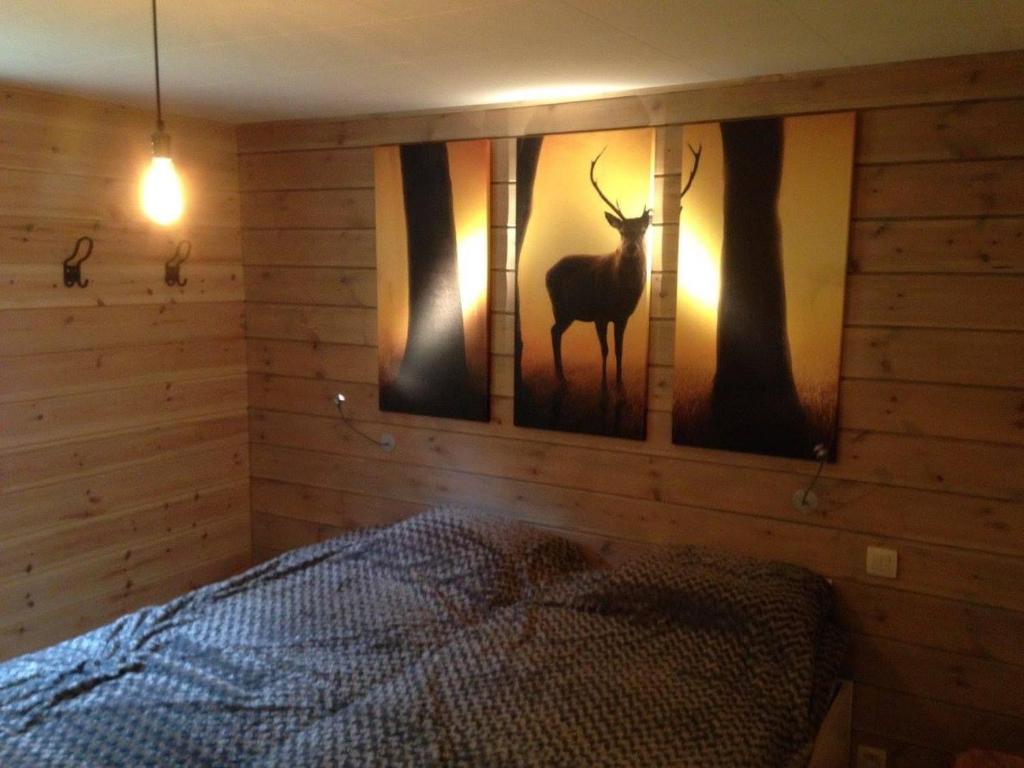 Postel nebo postele na pokoji v ubytování Chalet "A l Orée du bois"