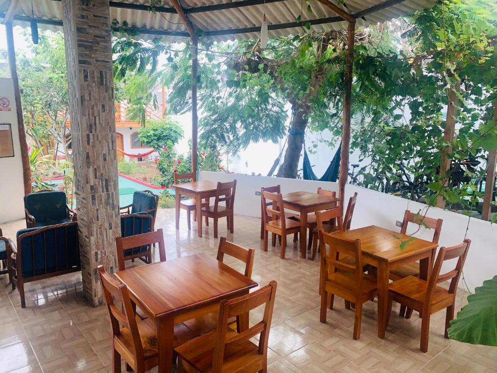 Posezení v ubytování Hostal White House Galapagos