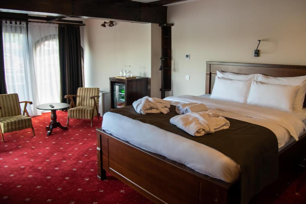 Postel nebo postele na pokoji v ubytování Bahus Inn