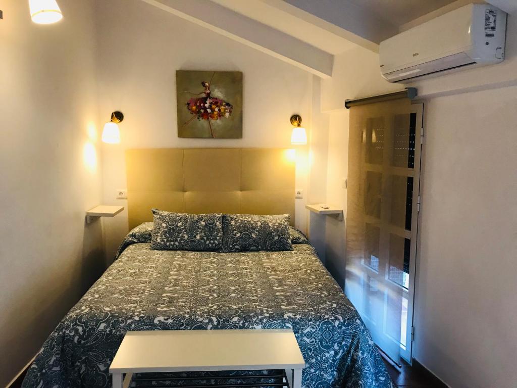 Cama o camas de una habitación en Casa Bajo la Roca