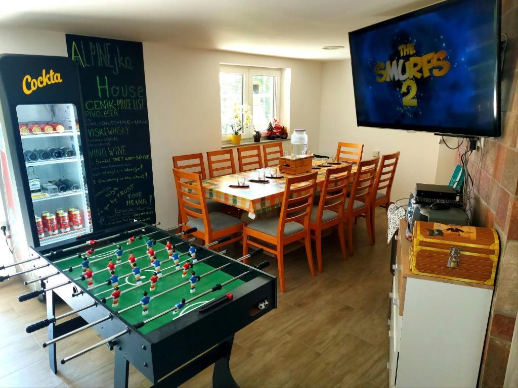 Herní místnost v ubytování Alpinejka House