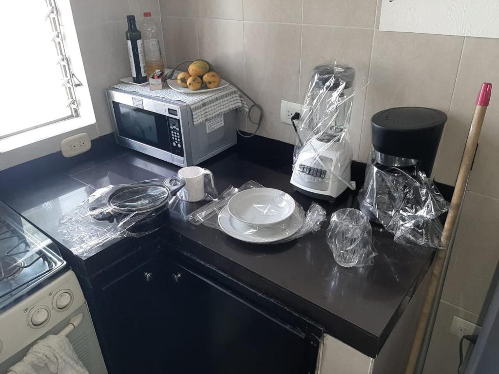 Kuchyň nebo kuchyňský kout v ubytování La Mansion del Rodadero