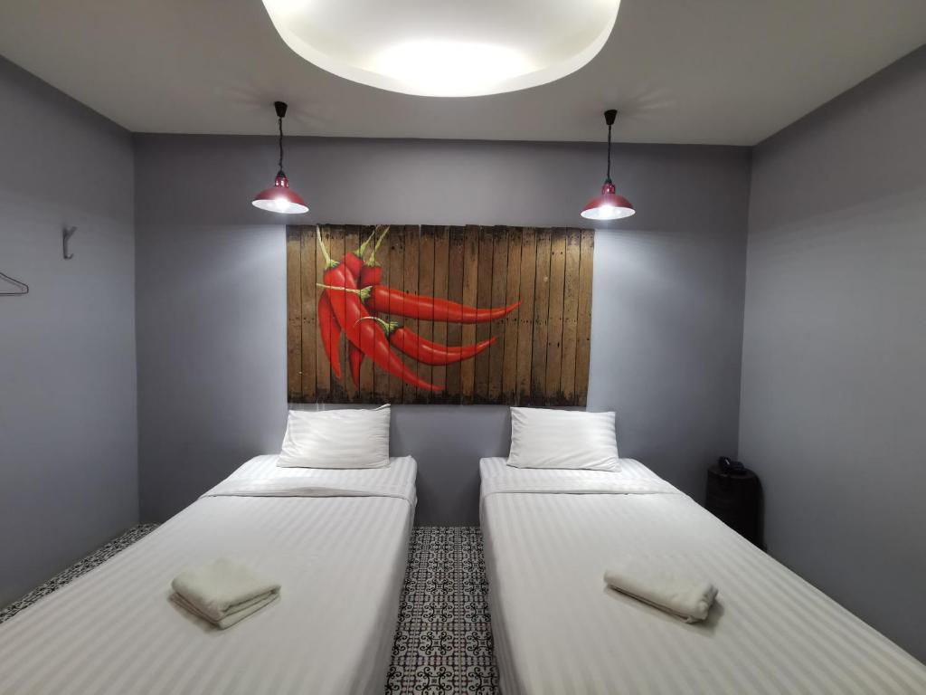 Postel nebo postele na pokoji v ubytování Happy Field Resort