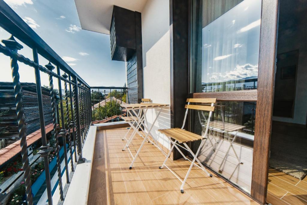 Balkón nebo terasa v ubytování Seven Springs Hotel
