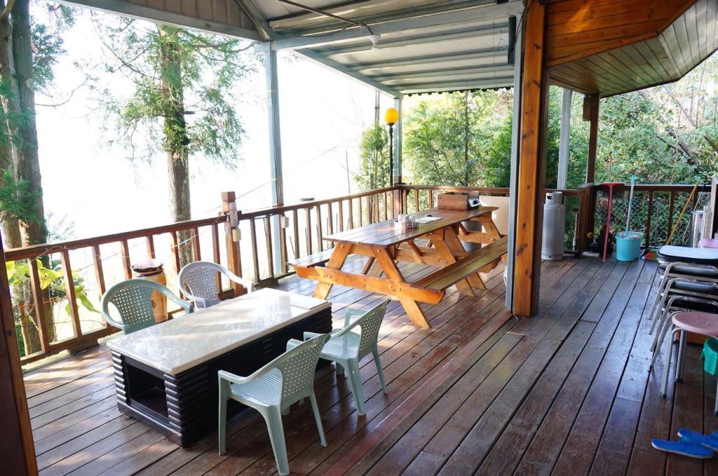 Balkón nebo terasa v ubytování Yun Hsiang Zhan Chalet
