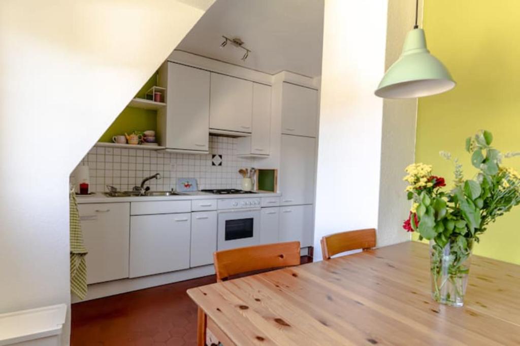 Kuchyň nebo kuchyňský kout v ubytování Gästehaus Sonne