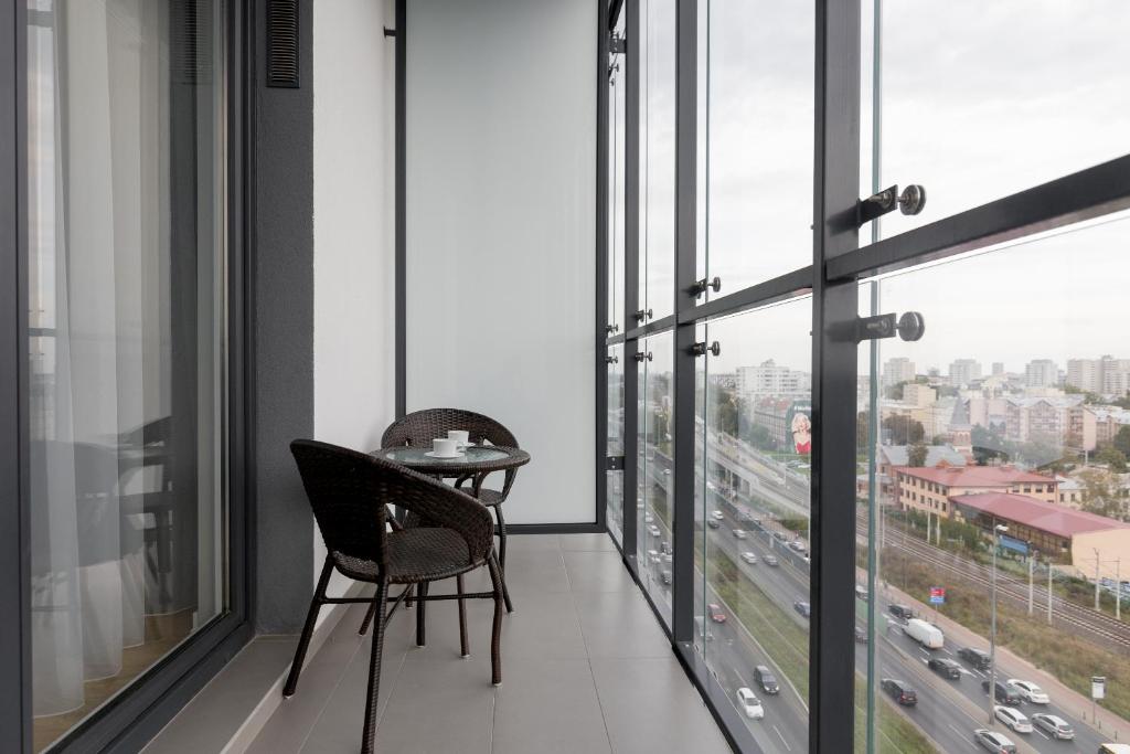 Balkón alebo terasa v ubytovaní Wola Chic Silver Studio