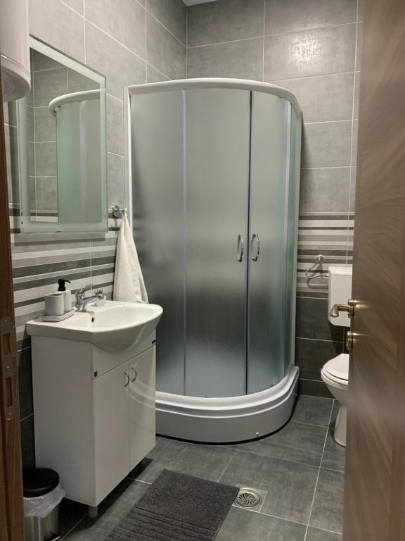 Koupelna v ubytování Apartman Hana
