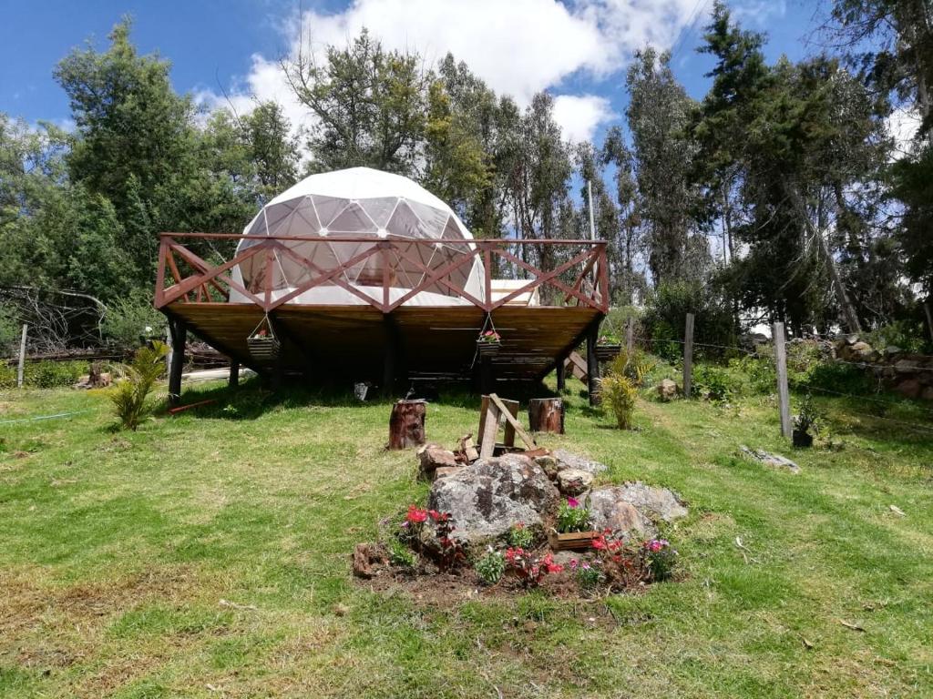 Zahrada ubytování Glamping Chinu