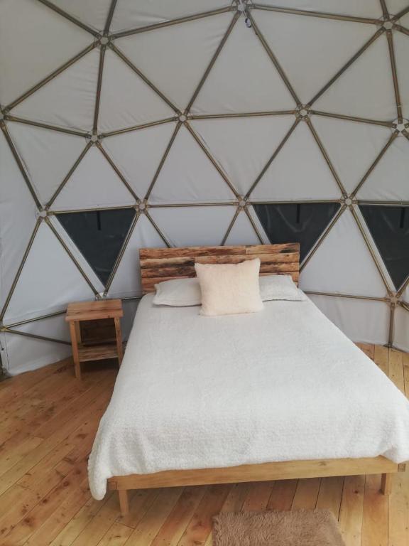 Postel nebo postele na pokoji v ubytování Glamping Chinu