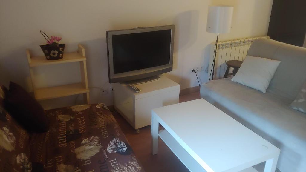 Televízia a/alebo spoločenská miestnosť v ubytovaní El Rincon De Zaldierna