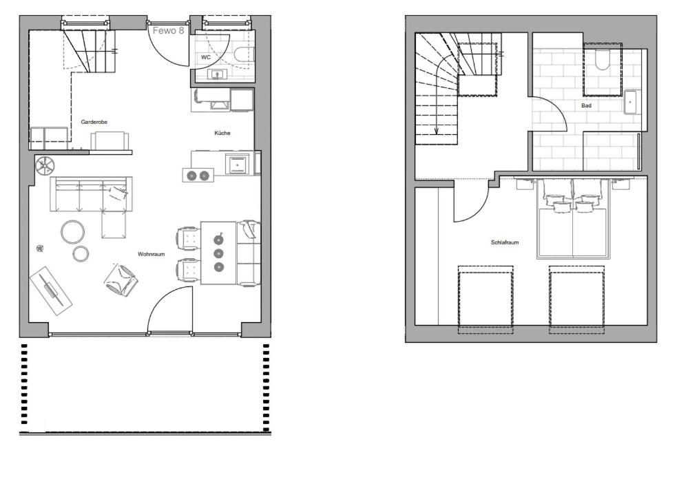 Půdorys ubytování Hecklers Seepanorama Appartements