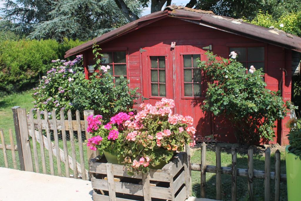 Zahrada ubytování Les Trois Maisons