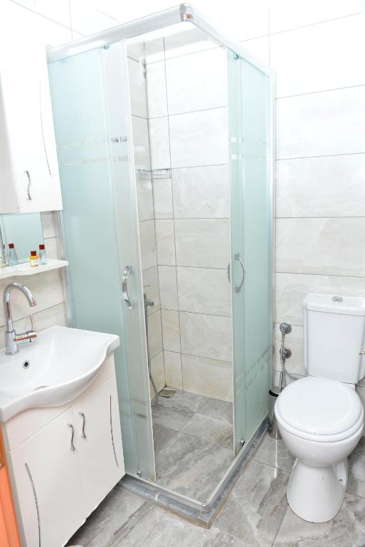 Koupelna v ubytování Bilgic Hotel