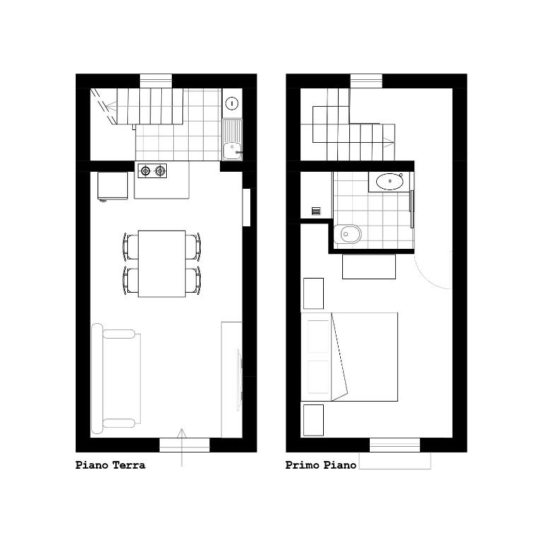 The floor plan of Casa Vacanze Magnolia 42 Calitri