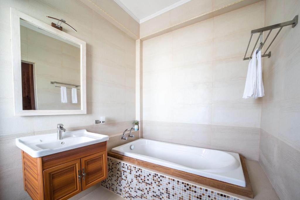 Koupelna v ubytování Rosy Villa Hotel