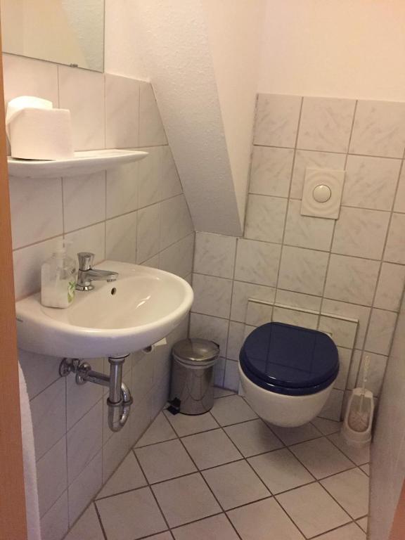 Koupelna v ubytování Hotel Garni Wiestor