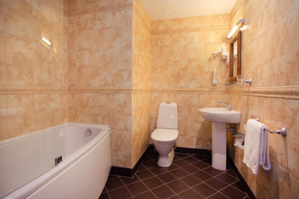 Koupelna v ubytování Hotel Villa Wesset