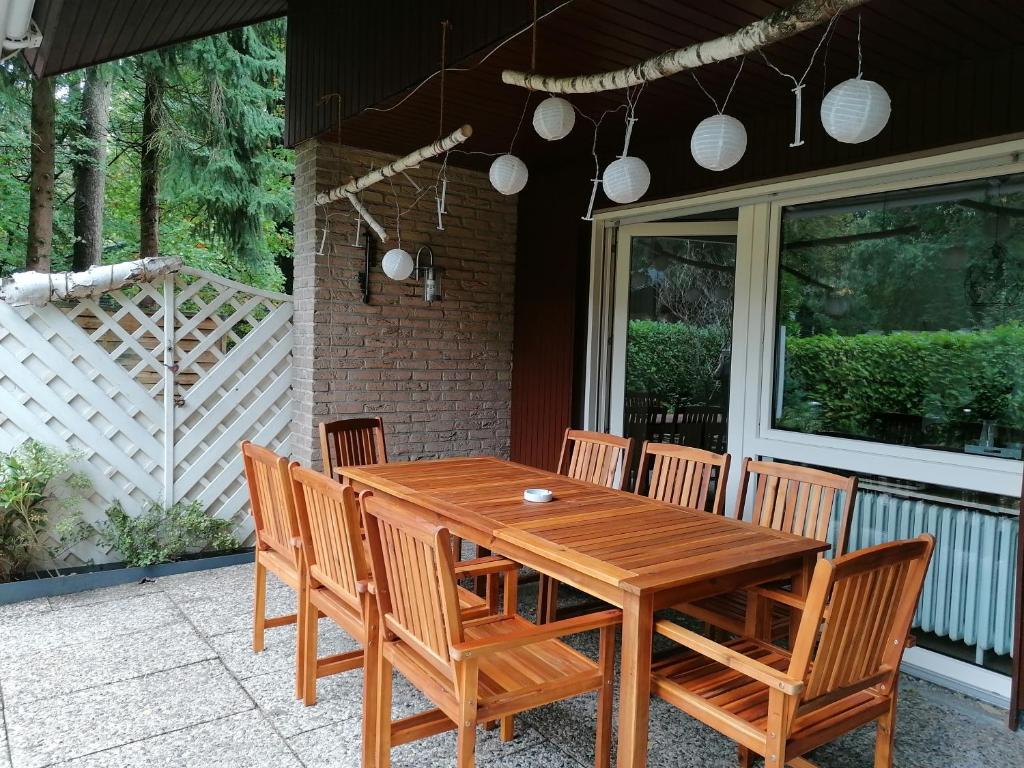 Balkón nebo terasa v ubytování Ferienhaus Fasanennest
