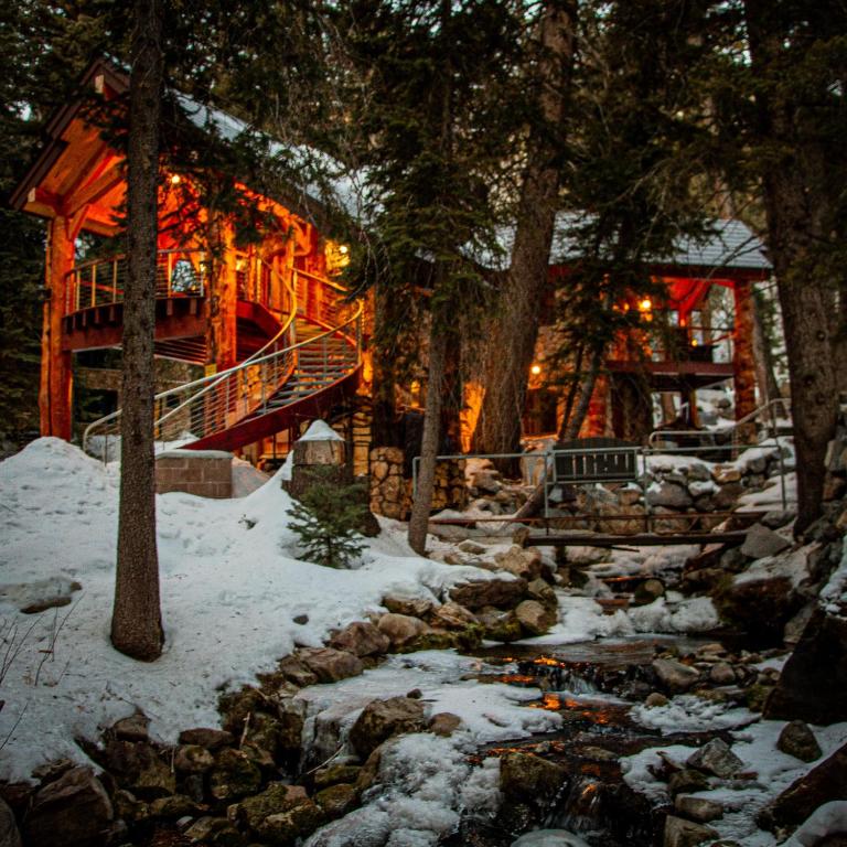 Carriage House On The Stream Sundance, Utah v zimě